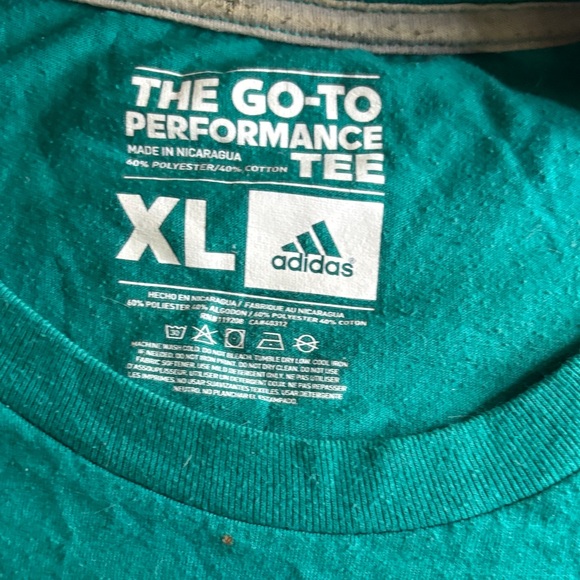 Adidas Men's Teal Short Sleeve Tee - Picture 3 of 3